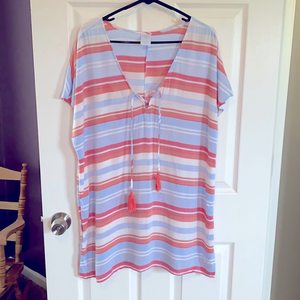 Casual beach coverup dress. Size L